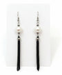 Suede & Pearl Earrings