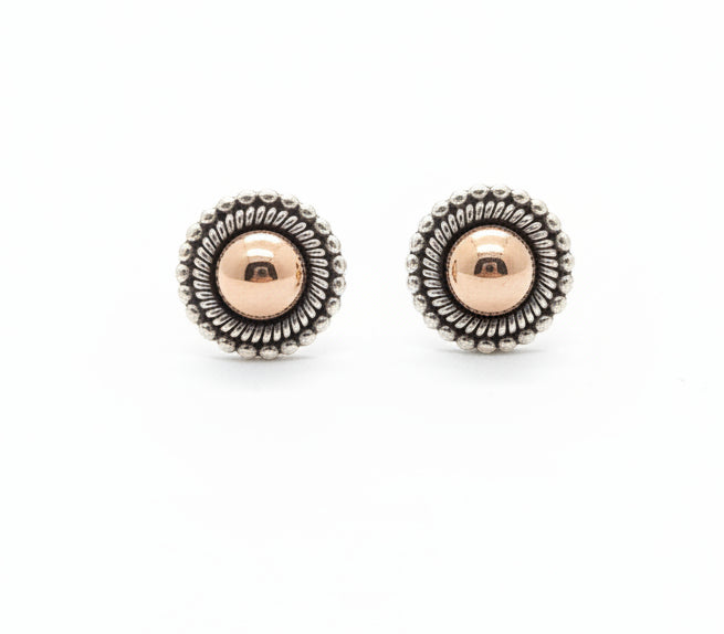 Sterling silver & brass earrings