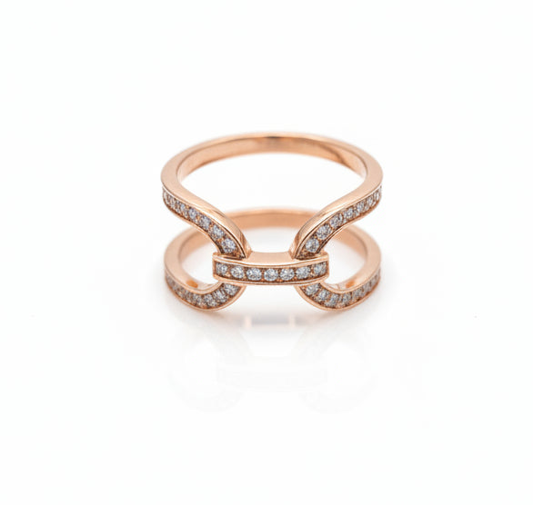 Rose gold CZ ring