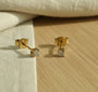 Diamond stud earrings