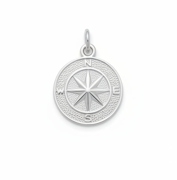 Silver Compass Charm