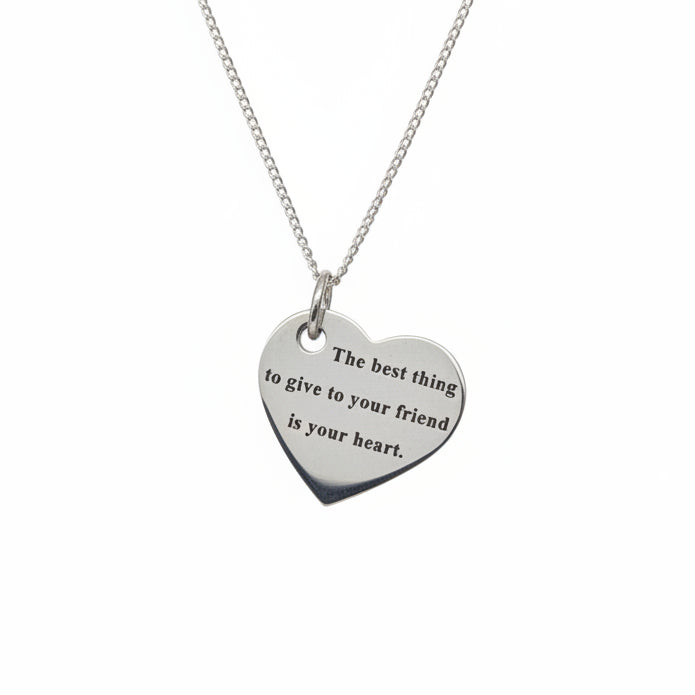 Sterling silver heart pendant