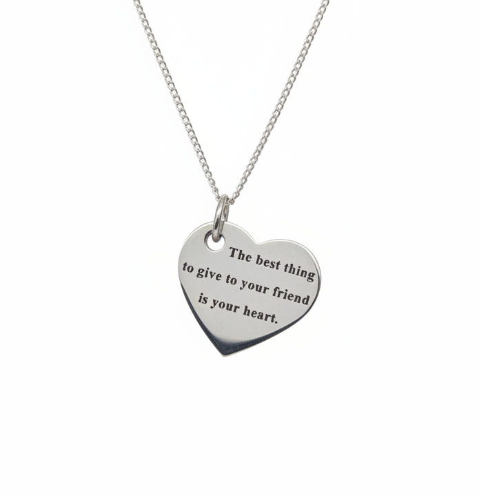 Sterling silver heart pendant