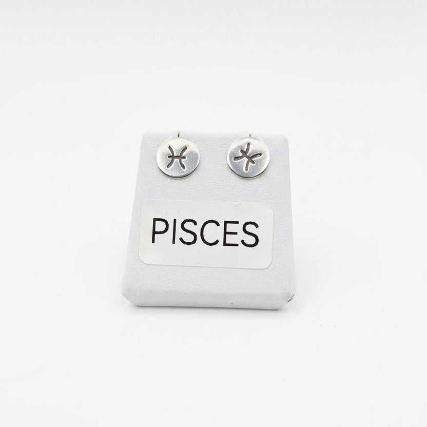Sterling silver Zodiac studs