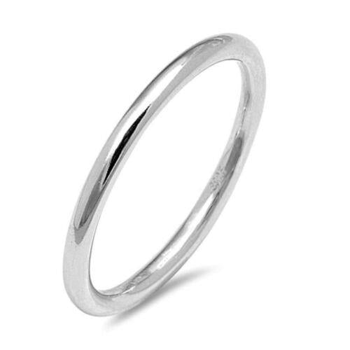 Sterling silver round band ring