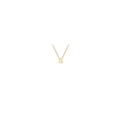 9ct gold inital necklace