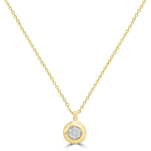 9ct Diamond Bezel Set Pendant