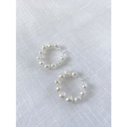 Savannah Pearl Hoop earrings