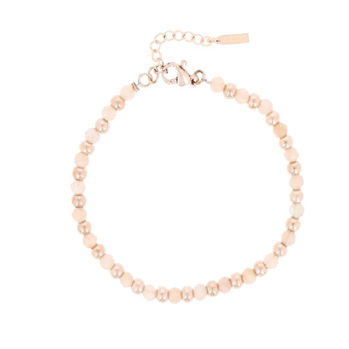 Oozoo Rose gold Bracelet Pink Stones