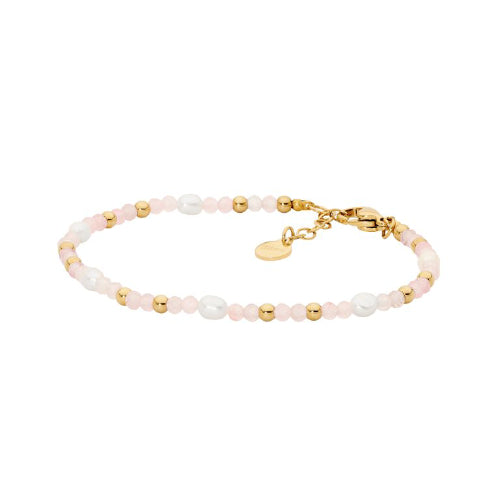Rose Quartz & Pearl bracelet
