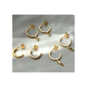 White topaz dagger gold plated earrings.