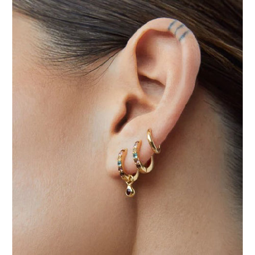 Alpha Rainbow Huggie earrings