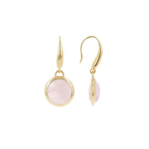 Bronzallure rose quartz hook earrings