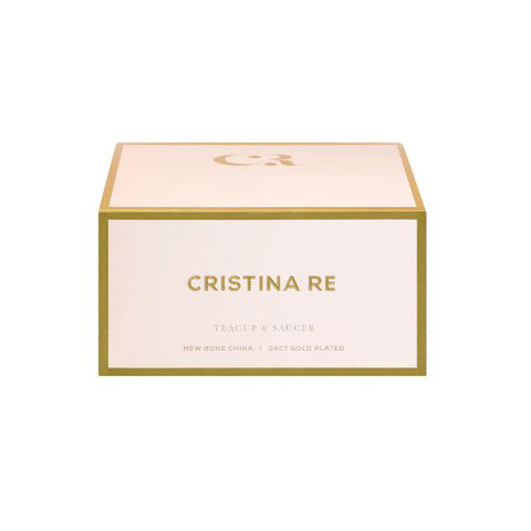 Blush Pinstripe Teacup & Saucer