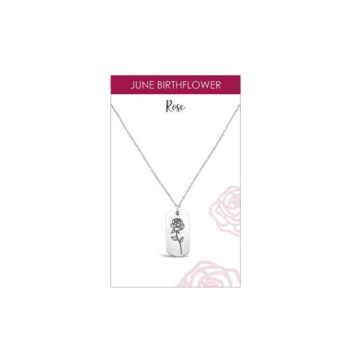 Sterling silver June necklace