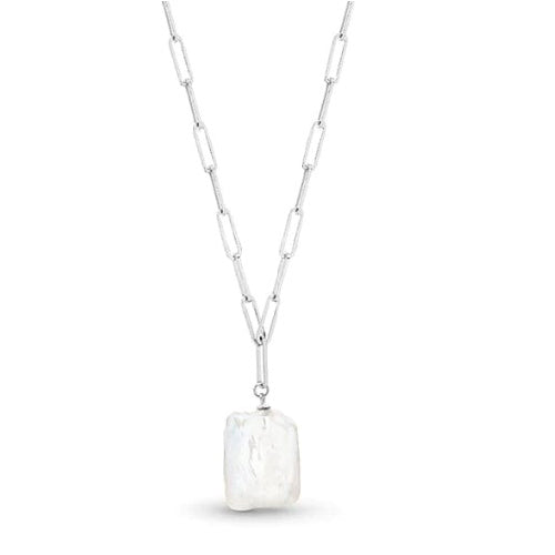 Sterling silver pearl necklace