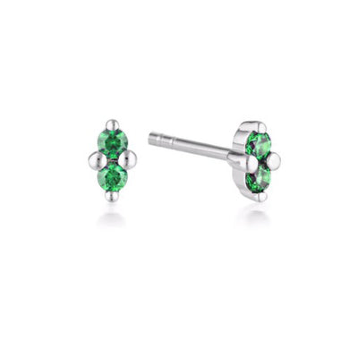 May birthstone studs