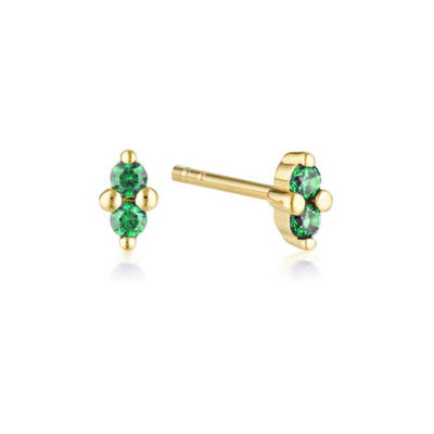 May birthstone studs