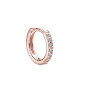 Single White Topaz Huggie earring