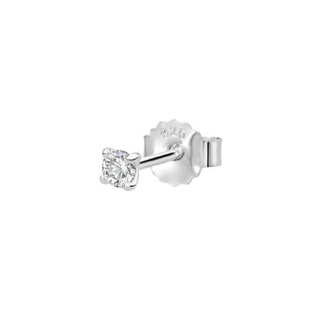 White topaz single stud