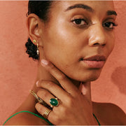 Green onyx stud earrings