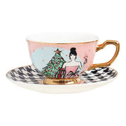 Christmas teacup & saucer