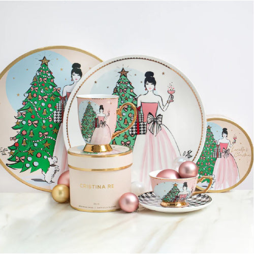 Christmas teacup & saucer