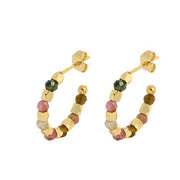 Coco & Tourmaline Hoop Earrings