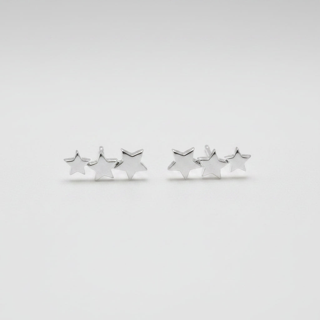 Trio Star Ear Studs