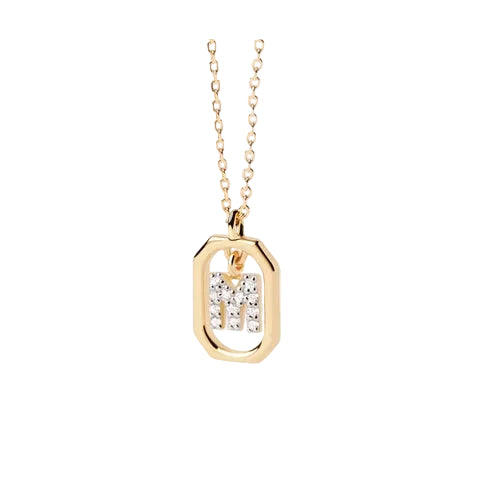 Mini Letter M Necklace