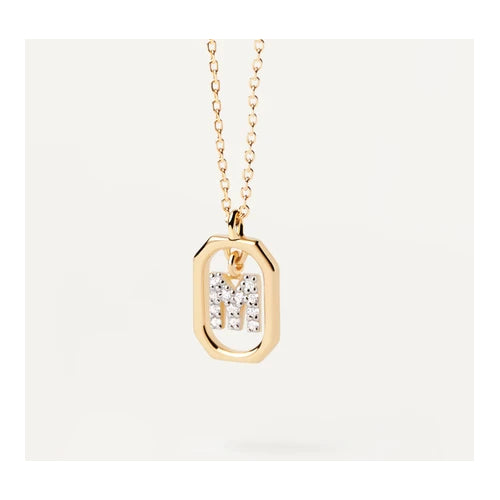 Mini Letter M Necklace