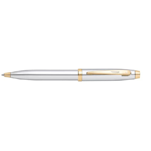 Sheaffer 100 Chrome/gold Trim Ballpoint