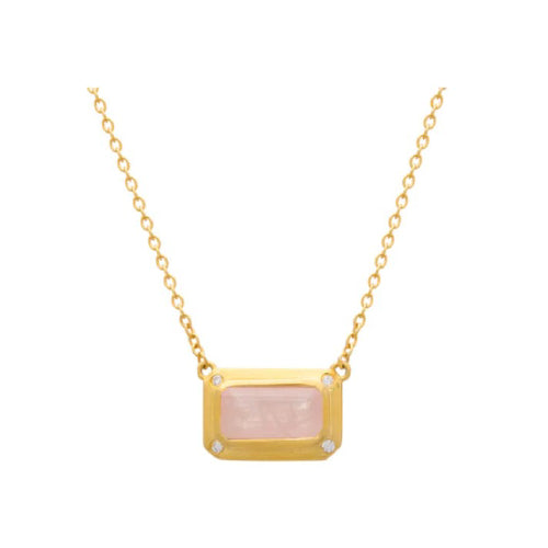 Rose Quartz Pendant Necklace