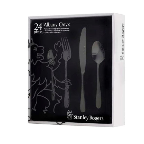 Albany Onyx 24pc Cutlery Set