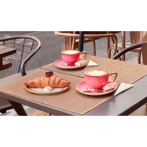 Candy pink teacup & saucer