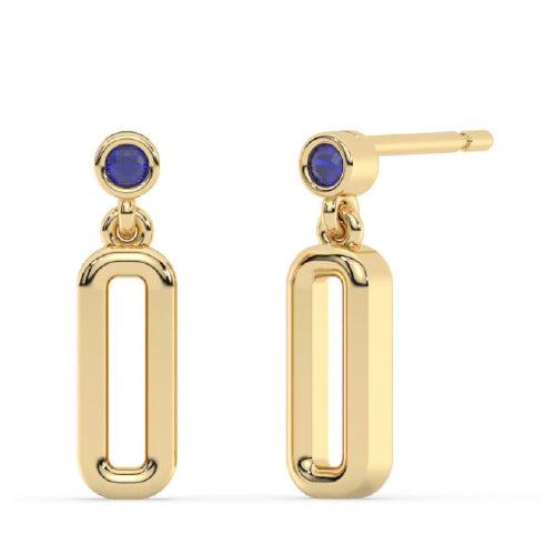 9ct sapphire earrings