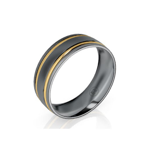 Tantalum & 9ct Wedder
