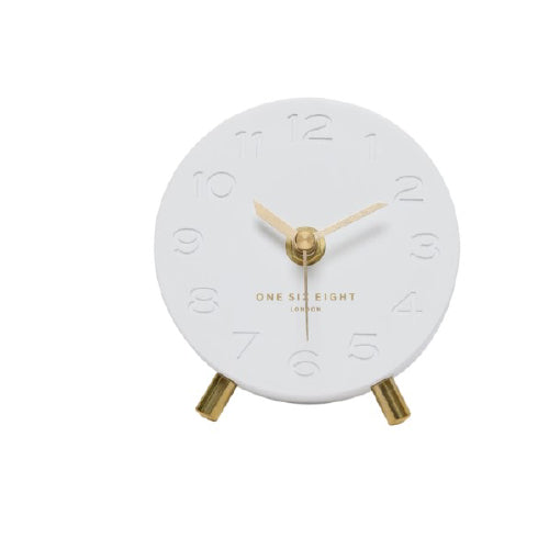 Ariel Silent Mantle Clock White