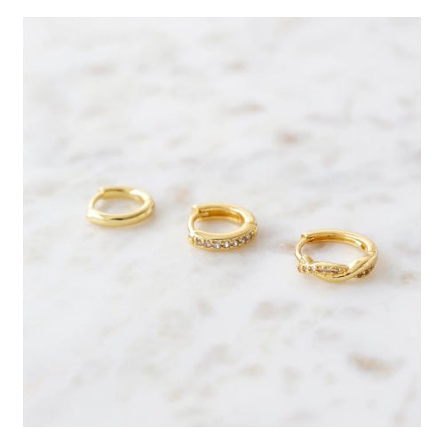 Uptown Gold Stacker Earring Set