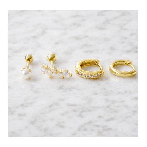 Crystal Everyday Stacker Earring Set