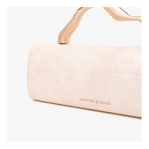 Celeste Croc Clutch