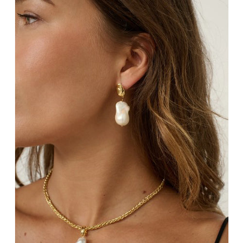 Organic Pearl Drop Earrings