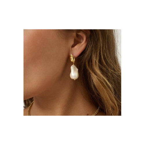 Organic Pearl Drop Earrings