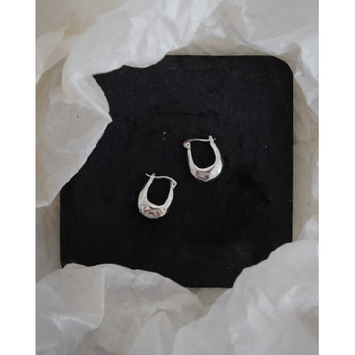 Kuba Brushed Silver Earrings