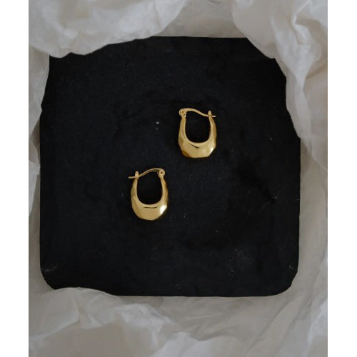 Kuba Brushed Gold Earrings
