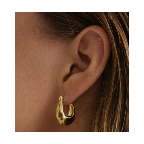 Kuba Brushed Gold Earrings