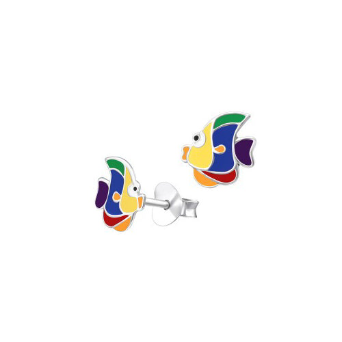 Sterling silver fish studs