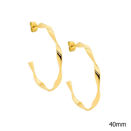 Stainless steel twist hoops