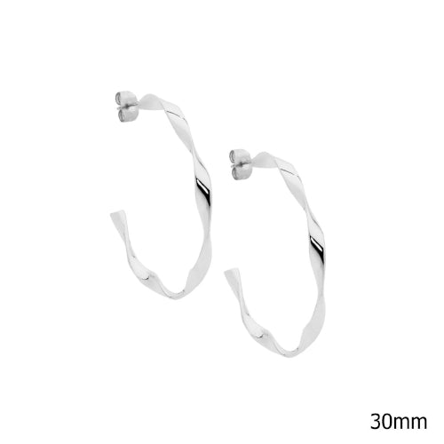 Stainless steel twist hoops