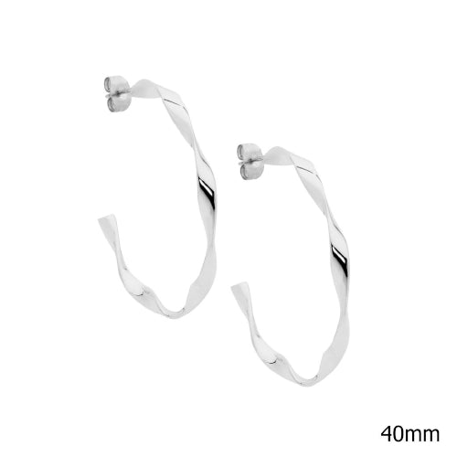 Stainless steel twist hoops